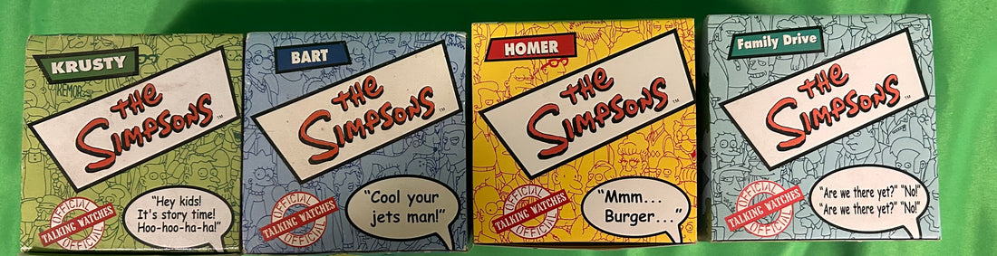 The Simpsons Official Talking Watch Set-4 Vintage Boxed Watches
