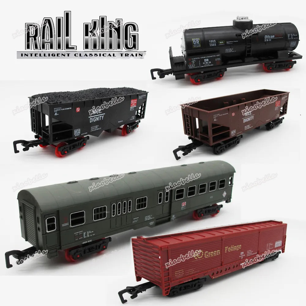 Train Track Cargo Car Carriage Wagons Models Guage Accessories DIY Toy Classic Electric Trains Rail King Railway Trian Track Set - Hot Wheelman & Collectibles