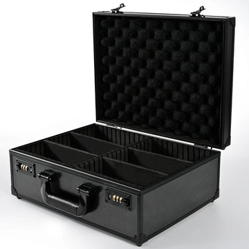 Trading Card  Storage Box with Combination Lock, Sports Card Case with Removable Dividers for Baseball Cards