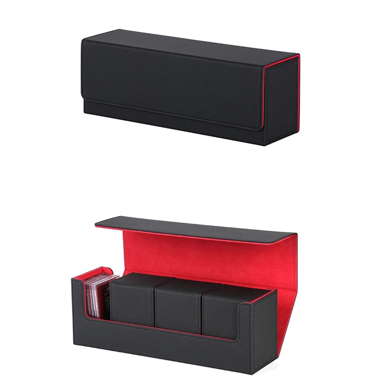 Card Storage Box For Trading Cards PU Card Deck Case Card Deck Storage Box Magnetic Closure Card Holder For Magnetic Game Cards