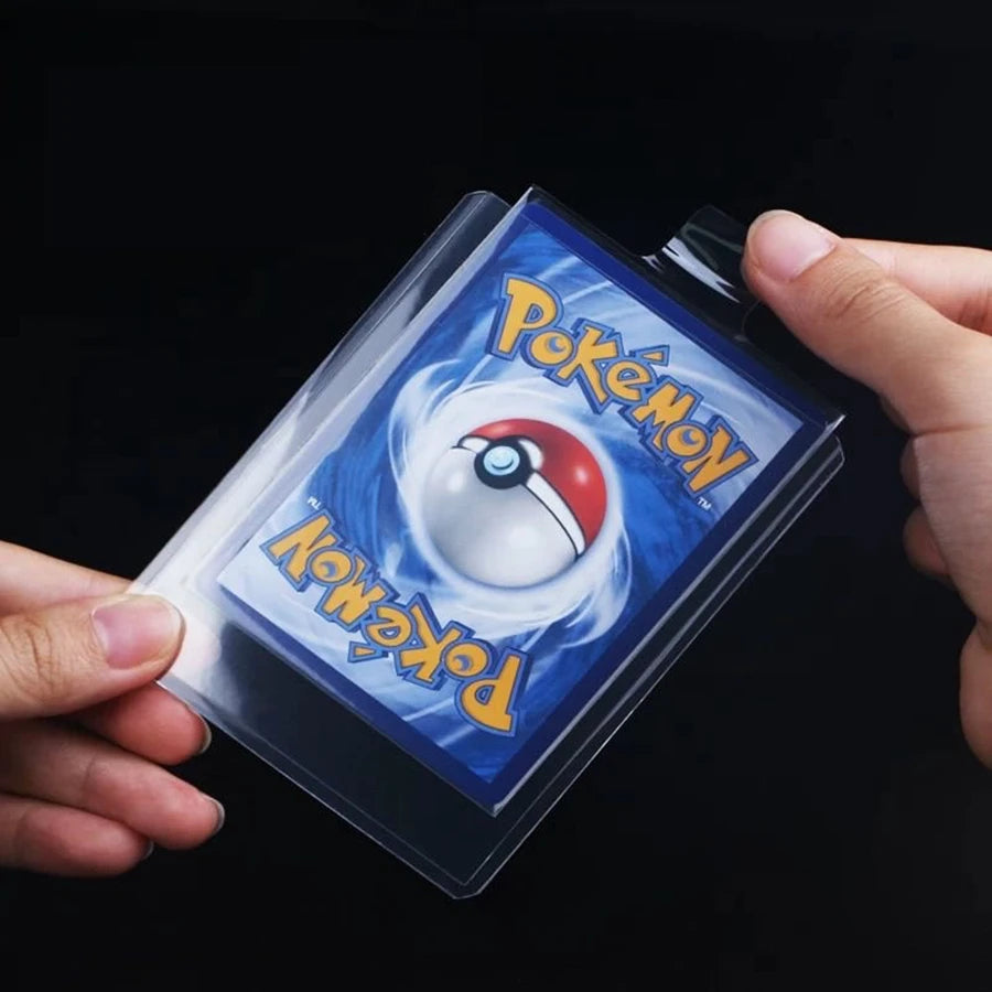 100pcs 65*90mm Bulge Games Card Sleeves For Pokemon Cards Transparent Playing Protector Trading Folder Case Holder Kids Toy Gift