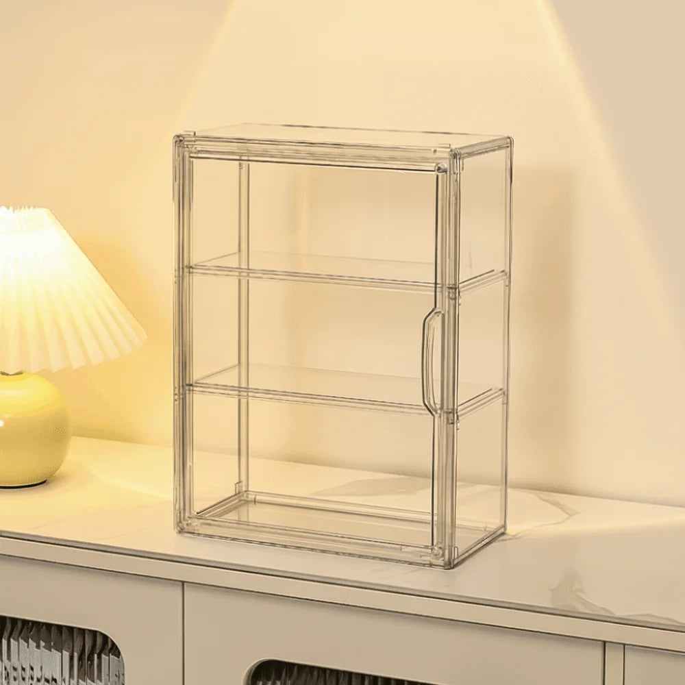 New Stackable Clear Storage Box Desktop Organizer Multi-Layer Acrylic Display Box Dustproof Showcase Collectible