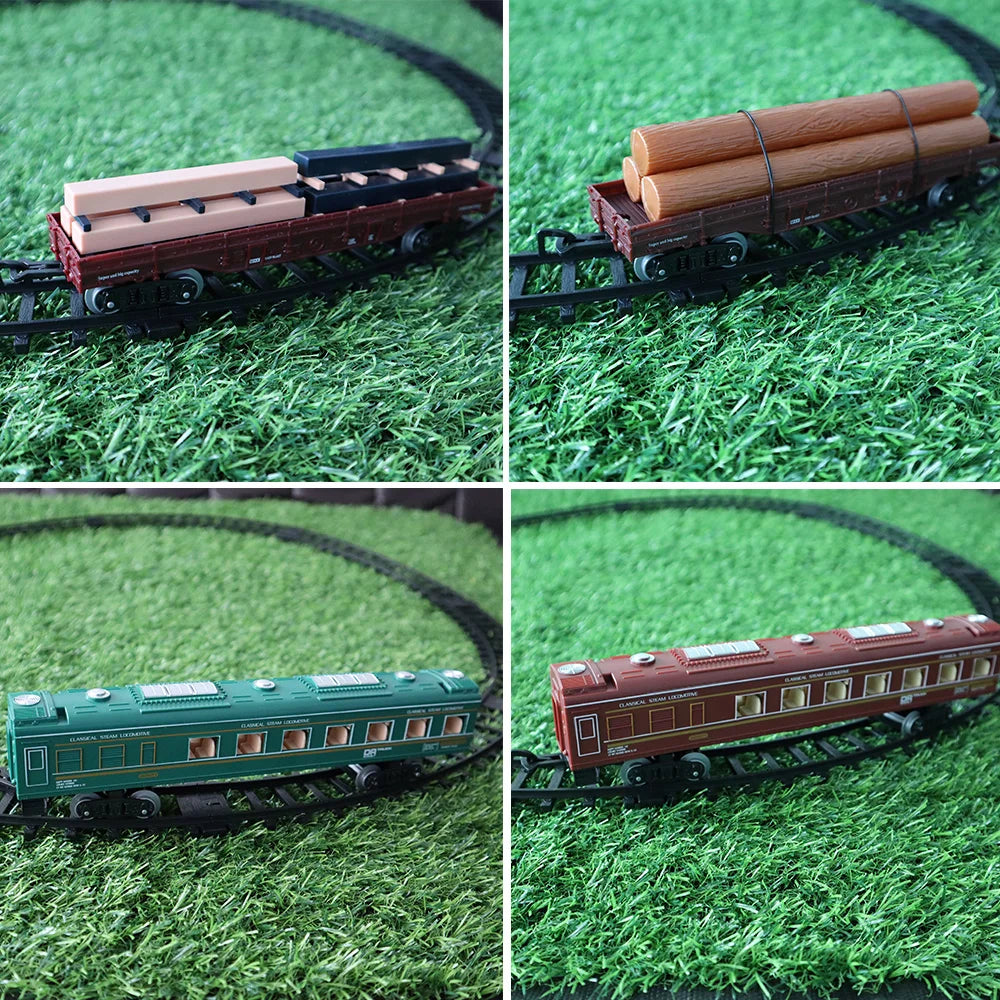 Train Track Cargo Car Carriage Wagons Models Guage Accessories DIY Toy Classic Electric Trains Rail King Railway Trian Track Set - Hot Wheelman & Collectibles