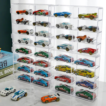 1/64 scale toy car storage toy car display box can accommodate 8 toy car storage rack