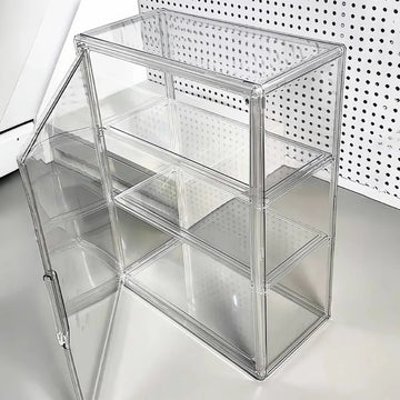 New Stackable Clear Storage Box Desktop Organizer Multi-Layer Acrylic Display Box Dustproof Showcase Collectible