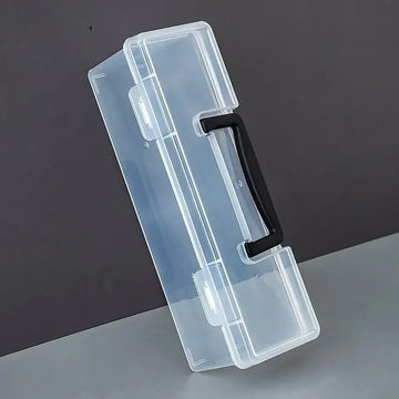 Large Capacity Transparent Handheld Toolbox Portable Thickened Plastic Hardware Tool Storage Box With Handle Tool Organizer Box