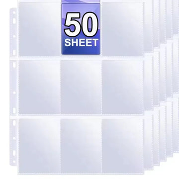 Double-Sided Card Sleeves Binder Pocket Gaming Trading Cards Kpop Album Page Binder Sheets for Stickers Stamps Card Page Storage