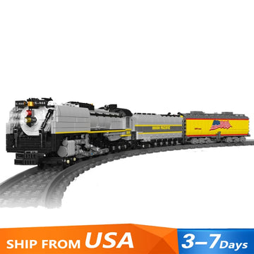 City Trains Technical MOC 12031 Union Pacific 844 Steam Locomotive Train Railway Model 3357PCS Building Blocks Brick Puzzle Toys